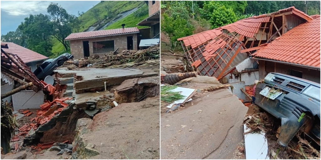 Fortes chuvas provocam estragos em Bom Jardim; homem fica soterrado após desabamento