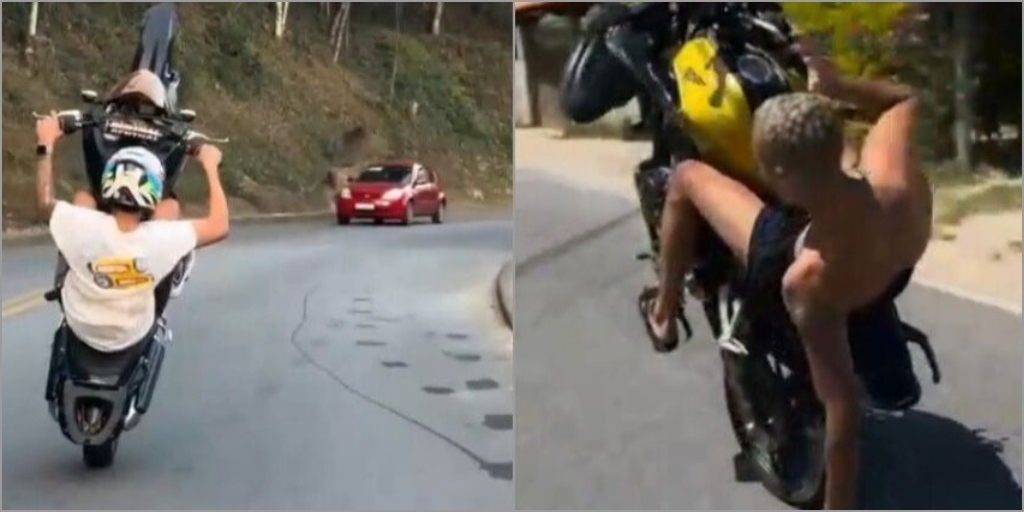 MP denuncia dois jovens que faziam manobras perigosas de moto em vias públicas de Nova Friburgo