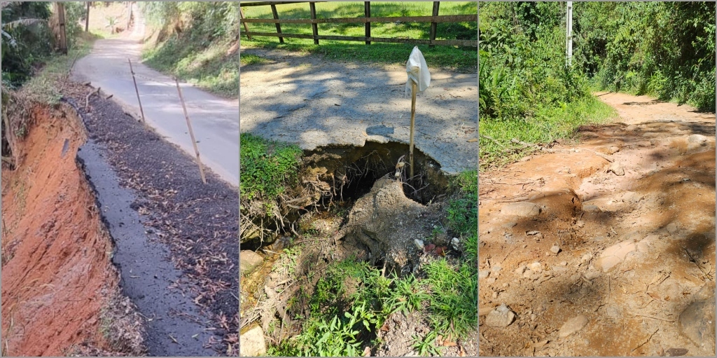 Moradores da região de Rio Bonito de Lumiar e Macaé de Cima, em Friburgo, se queixam de problemas nas estradas e cobram prefeitura