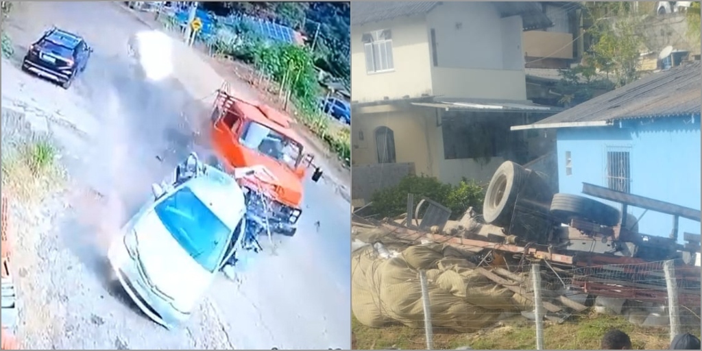 Morre motorista de caminhão envolvido em grave acidente no distrito de Amparo, em Nova Friburgo