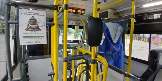Campanha do Agasalho nos ônibus vai até 31 de agosto em Teresópolis